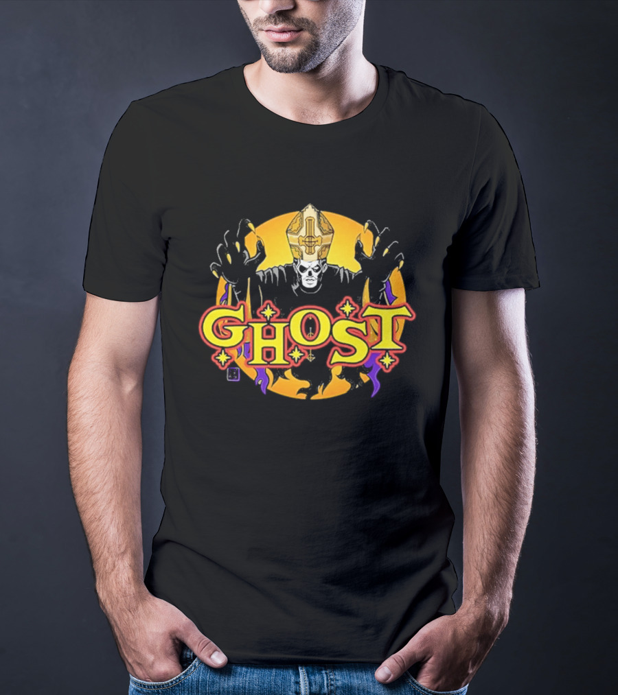 Ghost Band Spirit Halloween Collaboration Skull And Cross T-Shirt