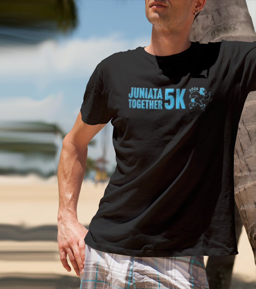 Juniata Together 5k 2026 Cartoon Running Eagle T-Shirt
