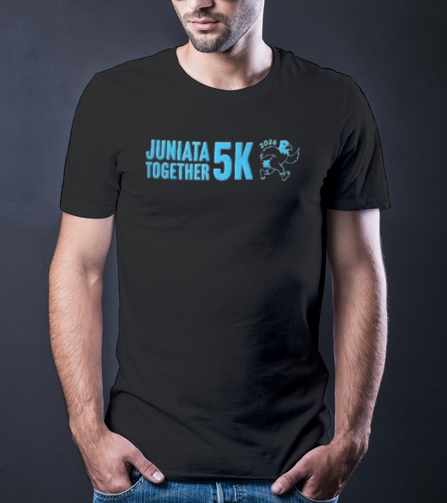 Juniata Together 5k 2026 Cartoon Running Eagle T-Shirt
