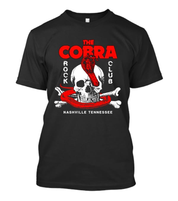 The Cobra Rock Club Skull And Snake Nashville Tennessee T-Shirt