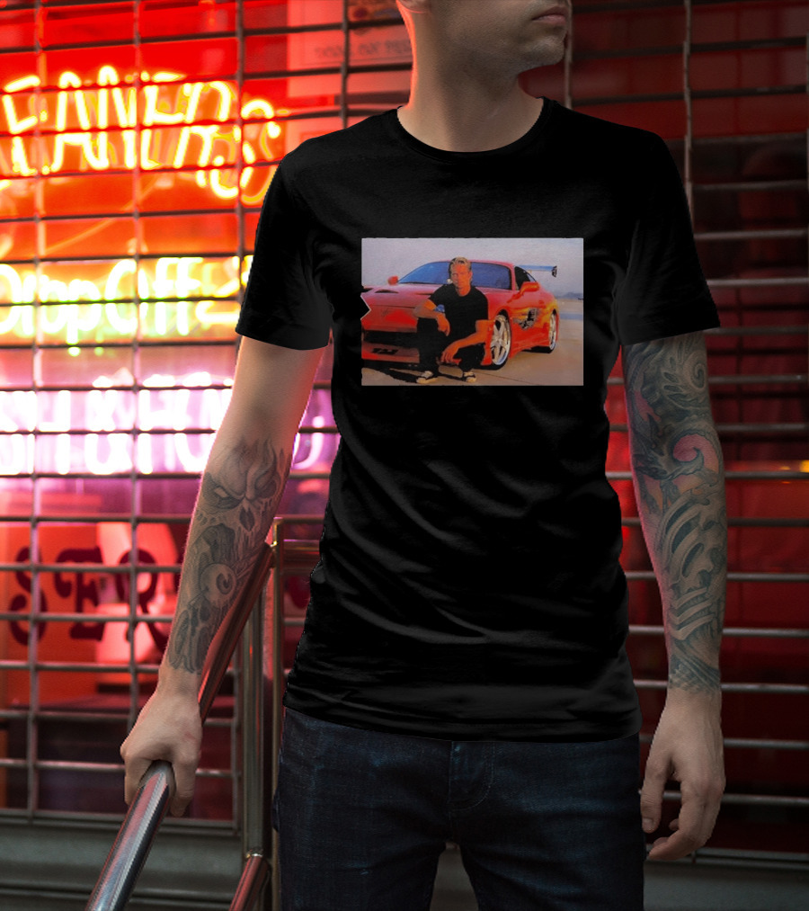 Dad Birthday Paul Walker Nissan Skyline R34 Father's Day Racing Fan T-Shirt
