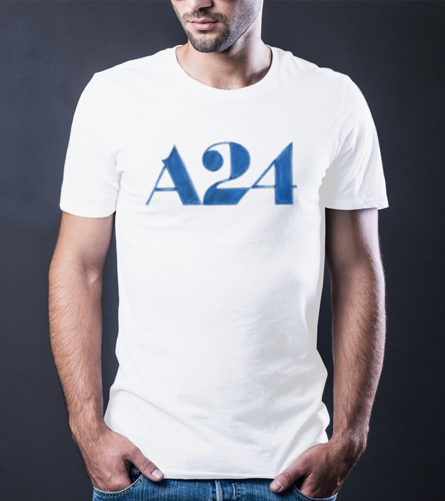 A24 Blue Watercolor Texture T-Shirt
