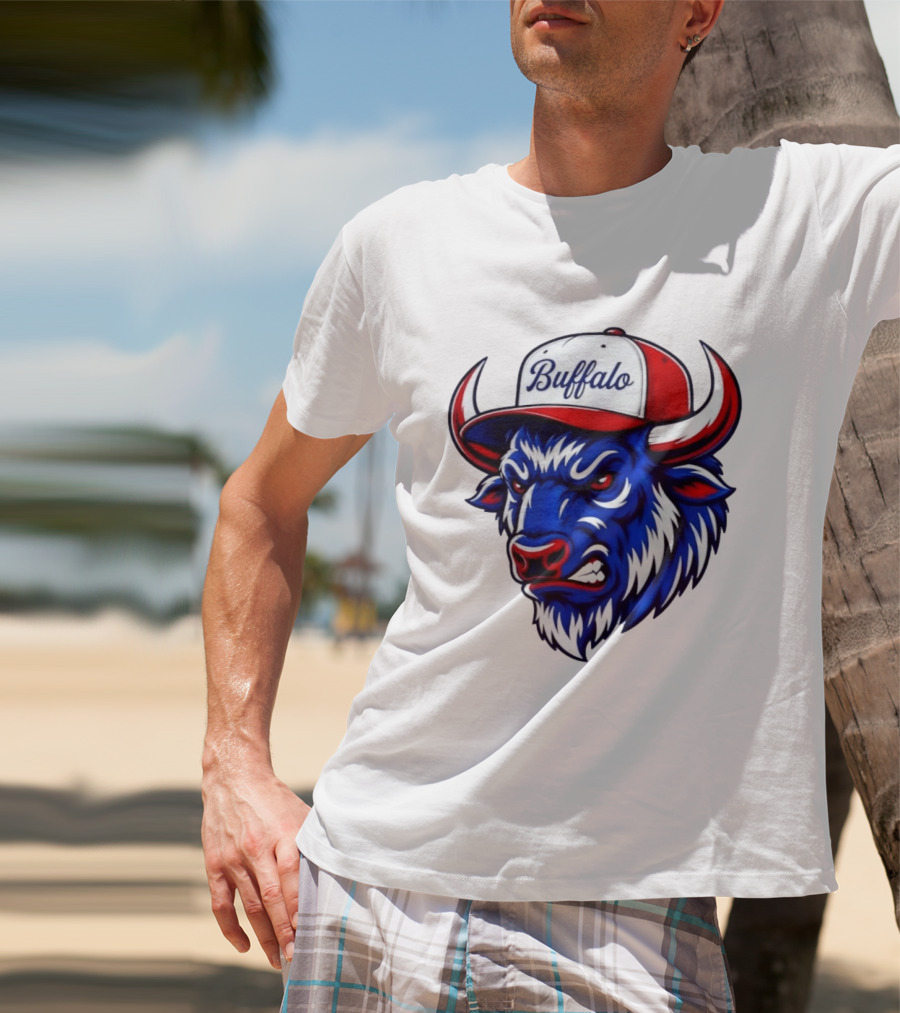 Buffalo Bison Bull Hat Sports T-Shirt