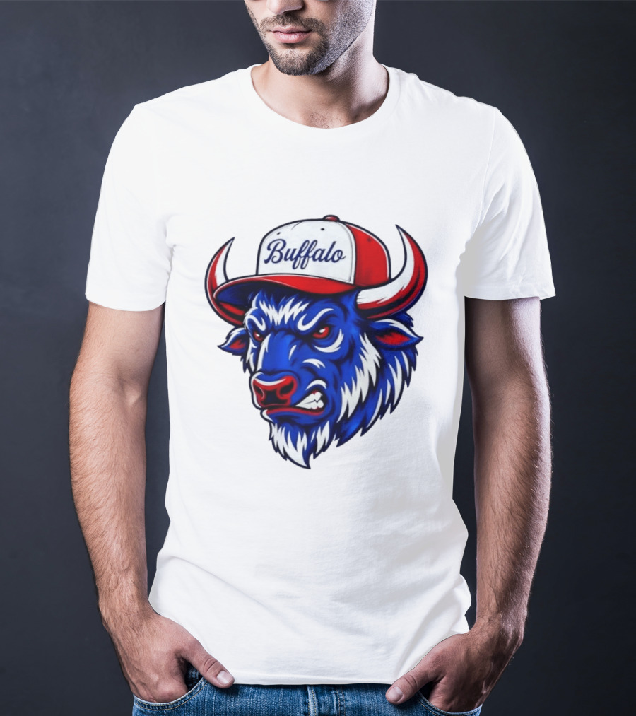 Buffalo Bison Bull Hat Sports T-Shirt