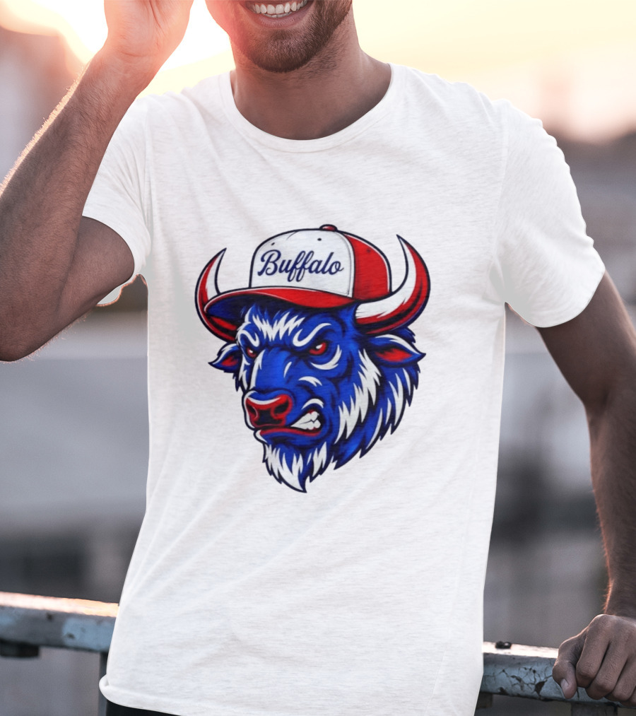 Buffalo Bison Bull Hat Sports T-Shirt