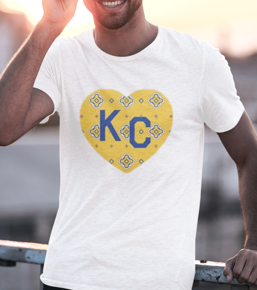 Charlie Hustle KC Heart Plaza Fair Mosaic White T-Shirt