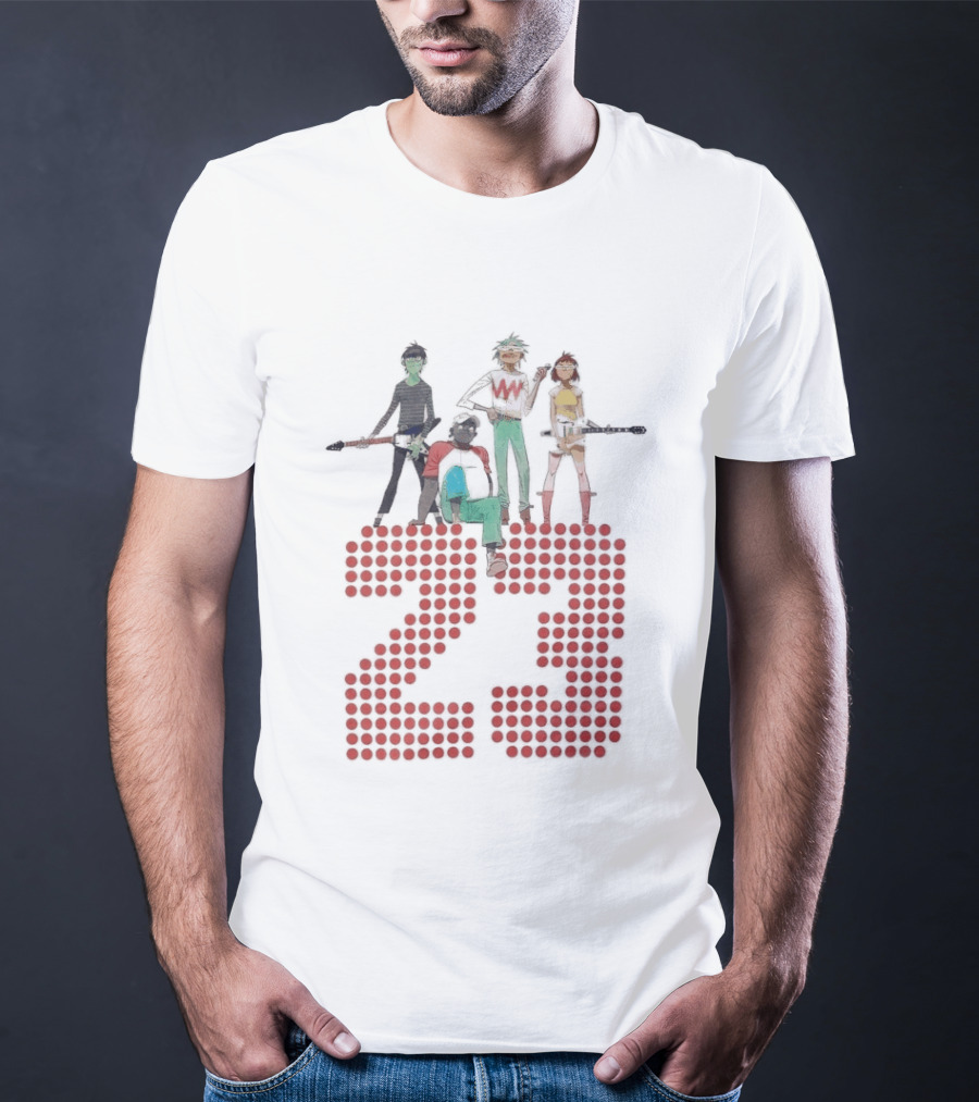 Hot Topic Gorillaz Band 23 Group Red Dots T-Shirt