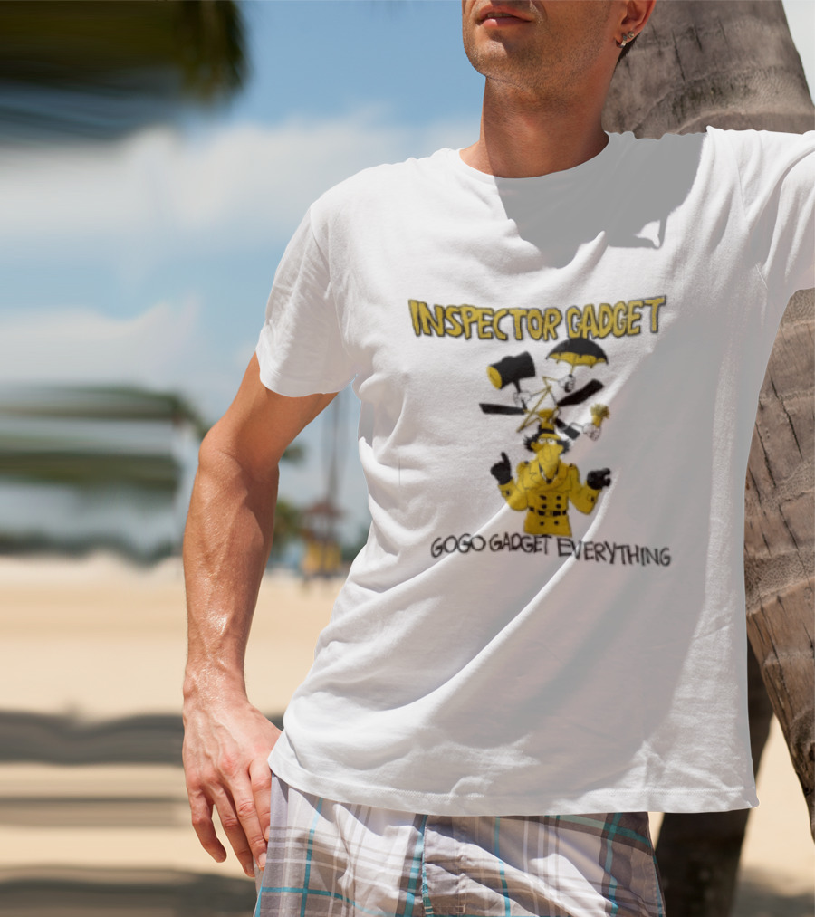 Inspector Gadget GoGo Gadget Everything Phrases And Iconic Imagery From The Classic Animated Series T-Shirt