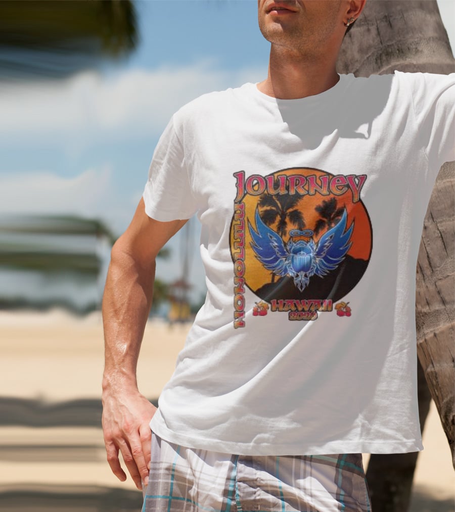Journey Hawaii 2020 Event Vintage Style Palm Tree And Scarab T-Shirt