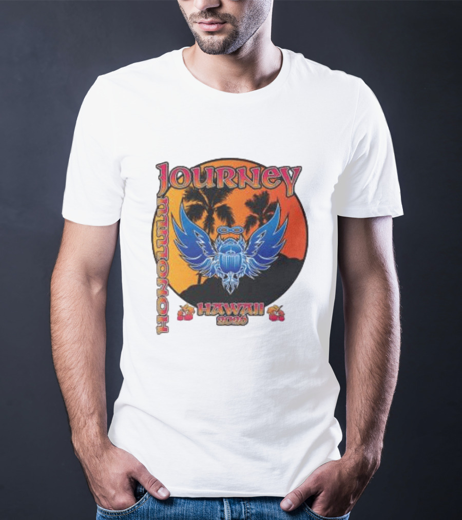 Journey Hawaii 2020 Event Vintage Style Palm Tree And Scarab T-Shirt