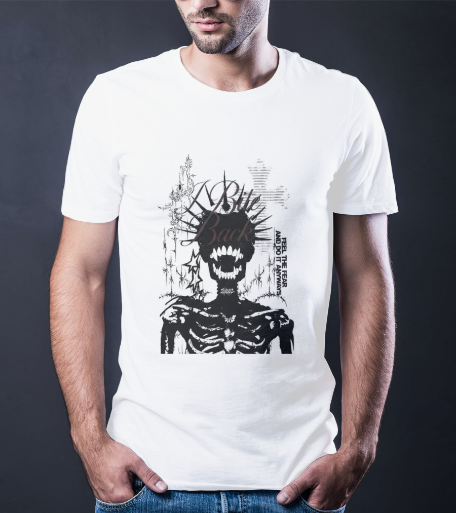 Swixxz Bite Back Jumbo Skeleton Cross T-Shirt