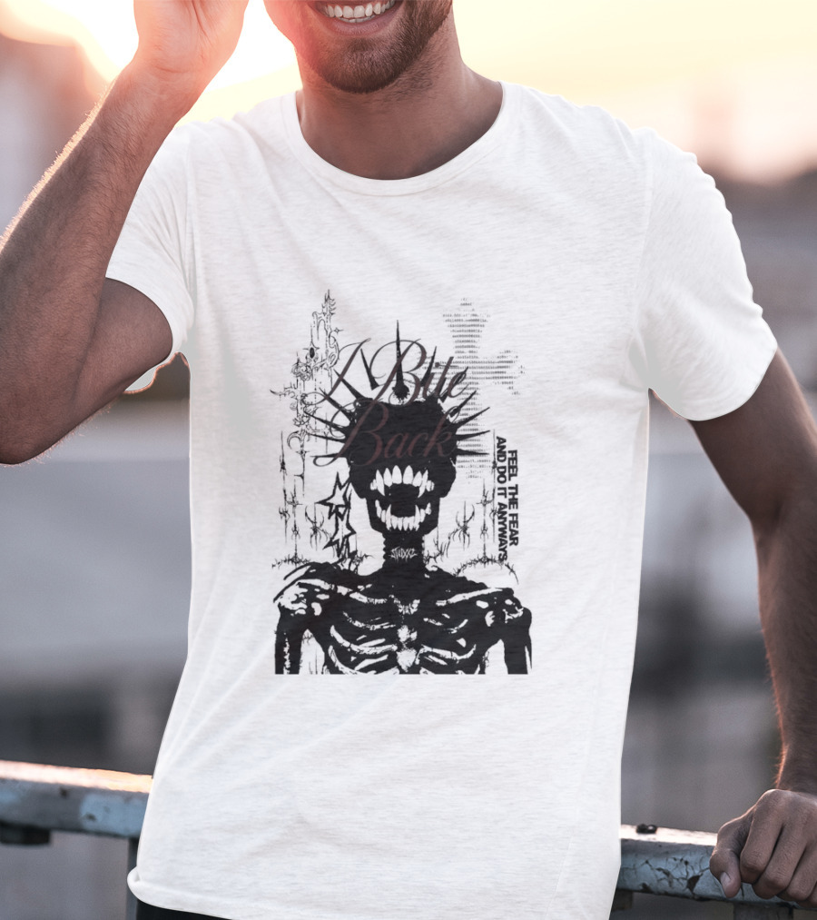 Swixxz Bite Back Jumbo Skeleton Cross T-Shirt