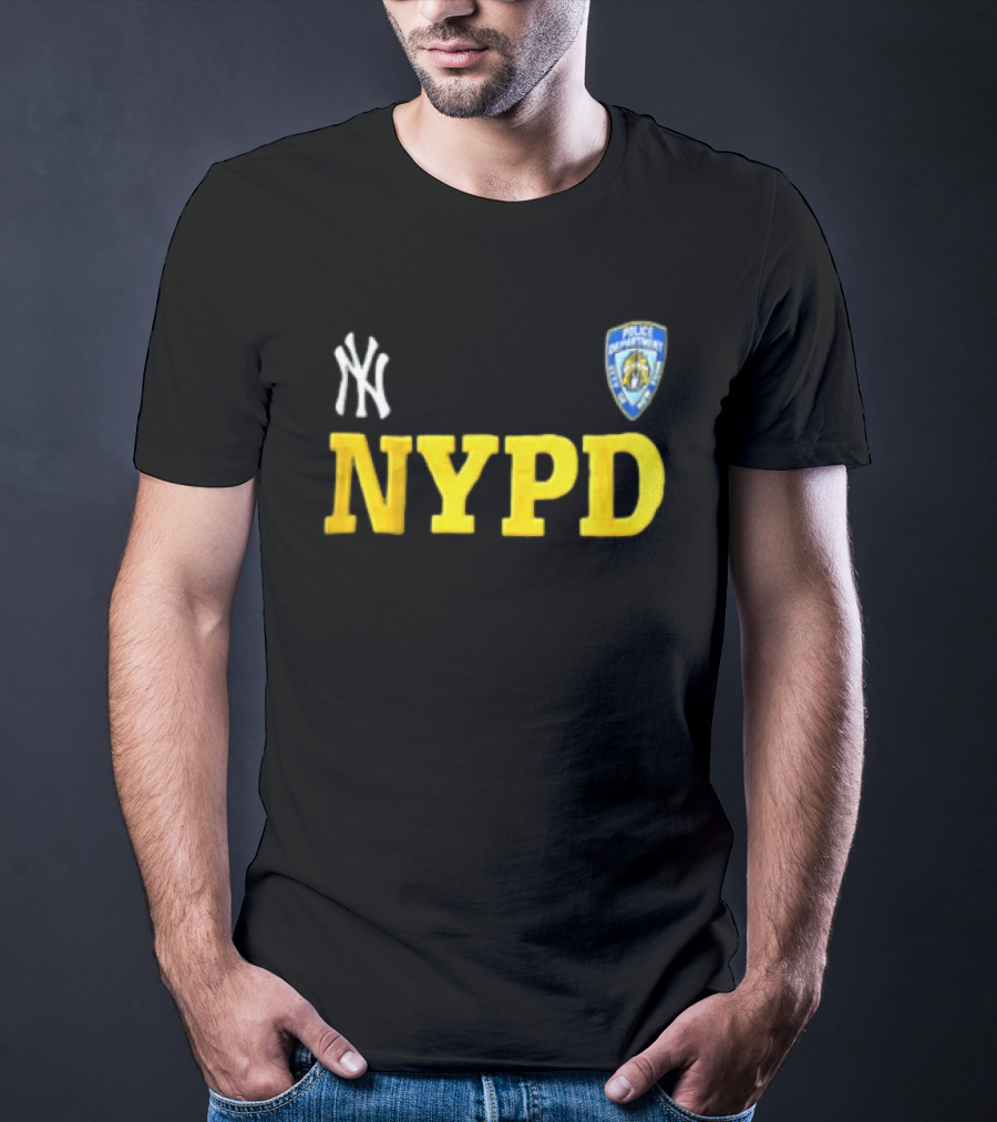 2026 New York Yankees NYPD Collaboration NY Logo And Police T-Shirt