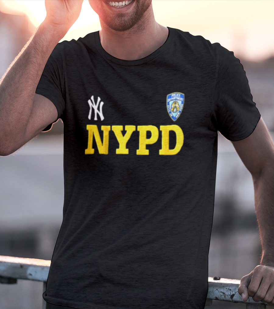 2026 New York Yankees NYPD Collaboration NY Logo And Police T-Shirt