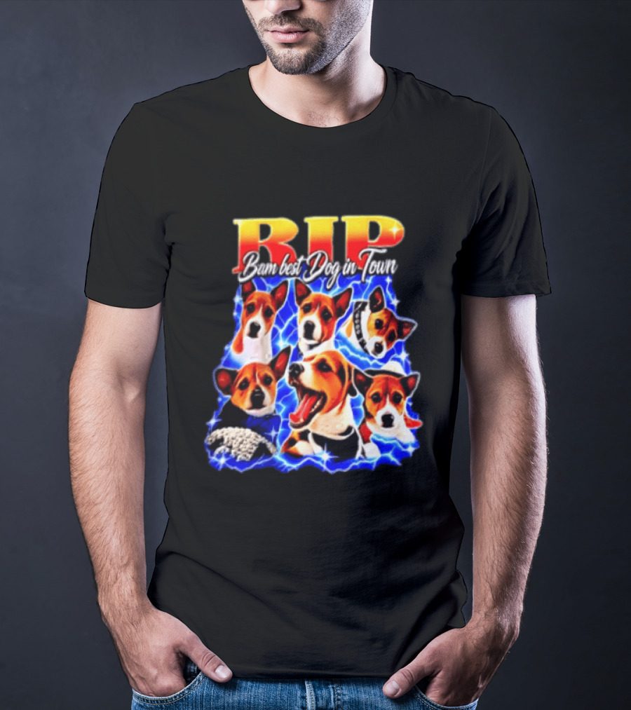RIP Bam Best Dog In Town Jack Russells Lightning T-Shirt