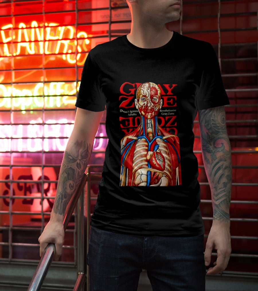 Grayzone Dont Ignore Revolutionize Anatomical Human Body Diagram T-Shirt