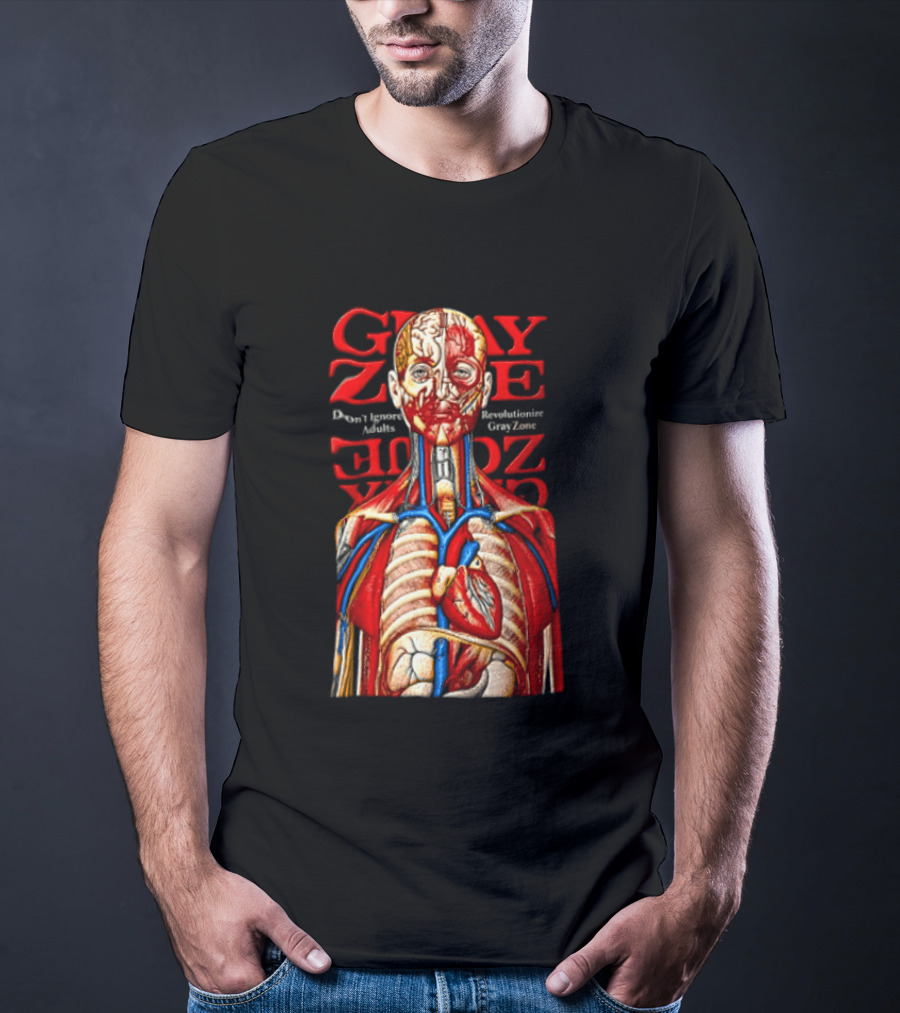 Grayzone Dont Ignore Revolutionize Anatomical Human Body Diagram T-Shirt