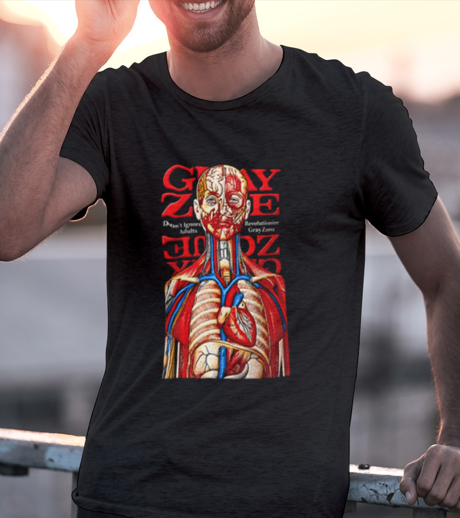 Grayzone Dont Ignore Revolutionize Anatomical Human Body Diagram T-Shirt