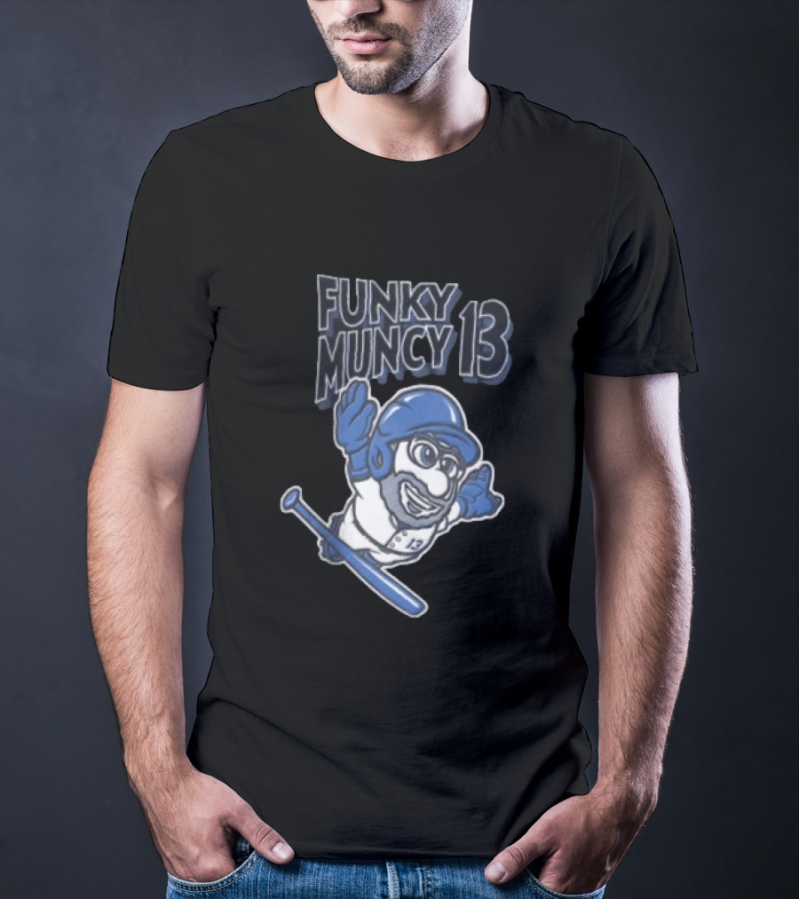 Funky Muncy 13 Baseball Cartoon T-Shirt