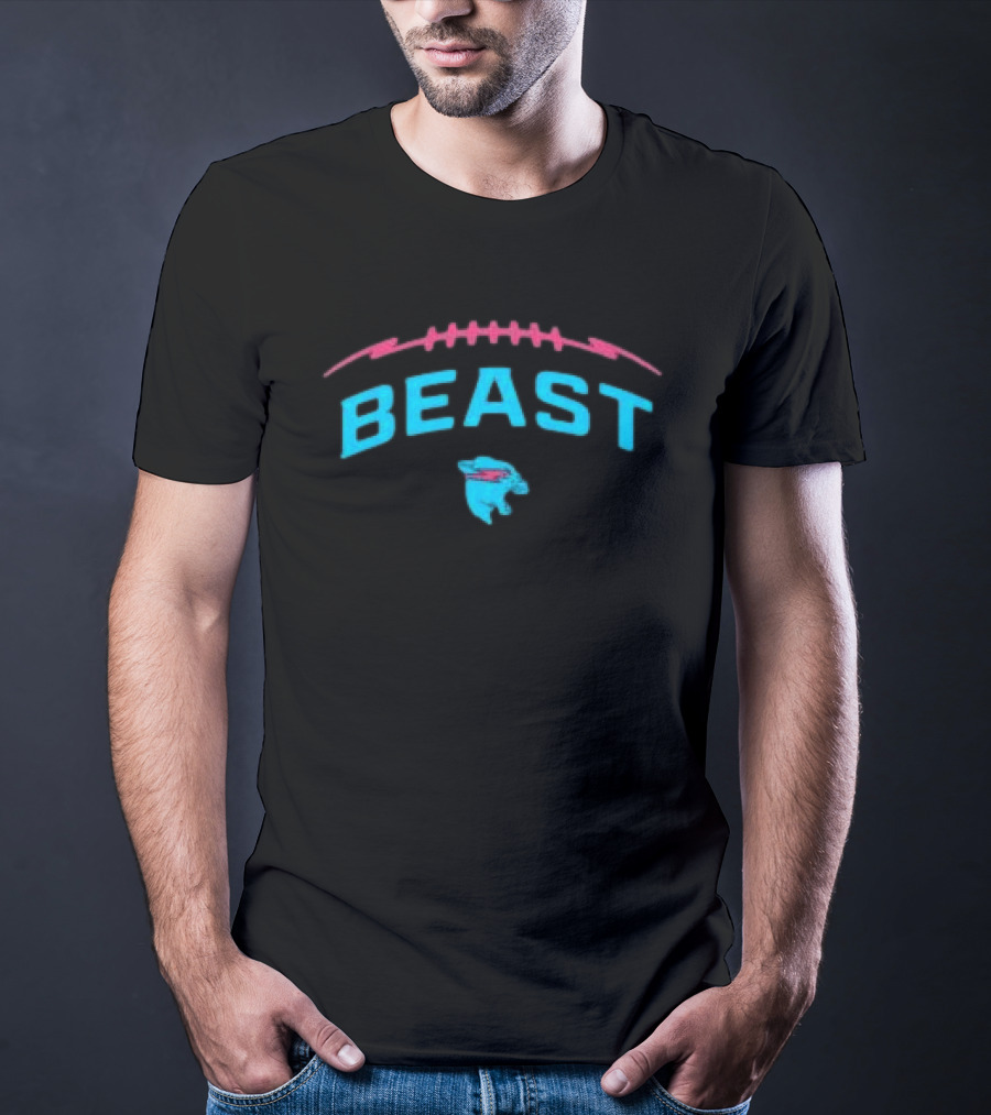 Mrbeast Store Beast Football Panther T-Shirt