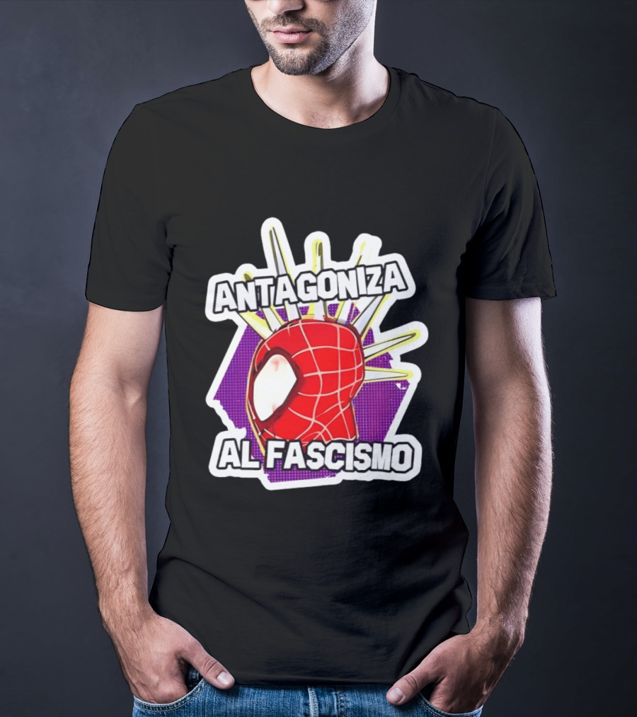 Antagoniza Al Fascismo Spider Man Anti Fascist T-Shirt