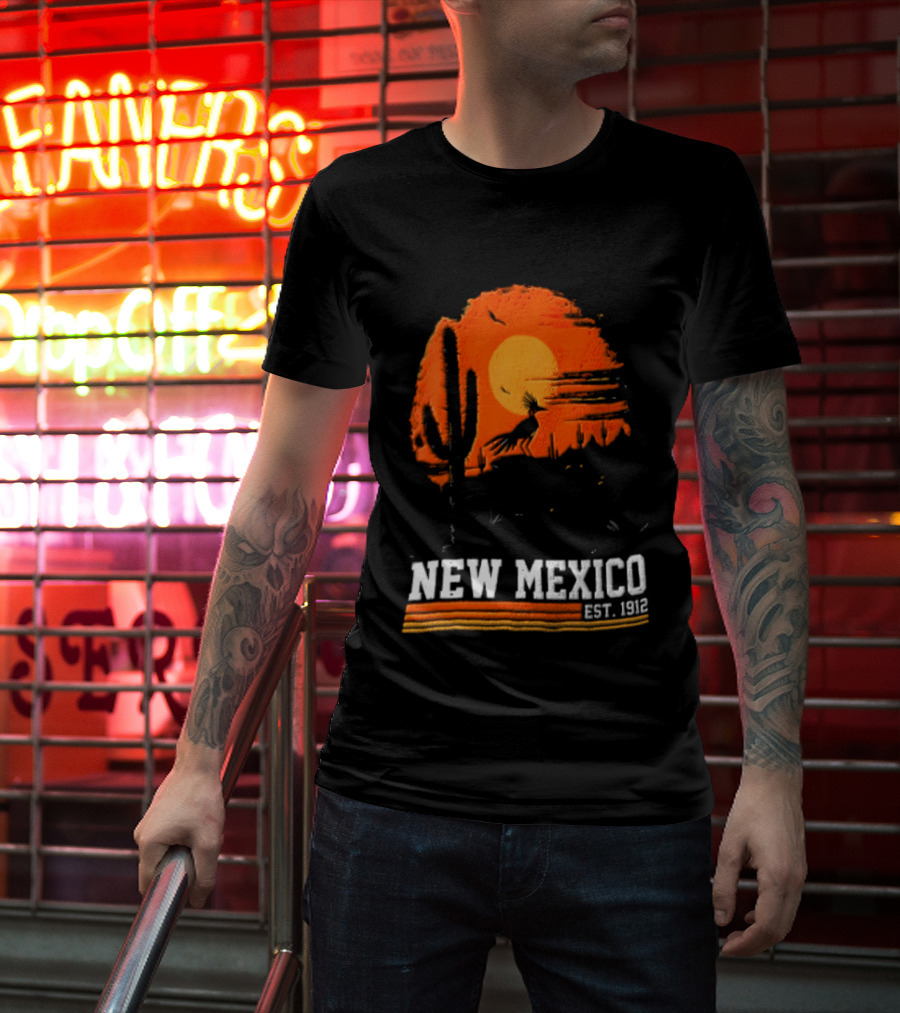 New Mexico Cactus Desert Vibes Est. 1912 Sun T-Shirt