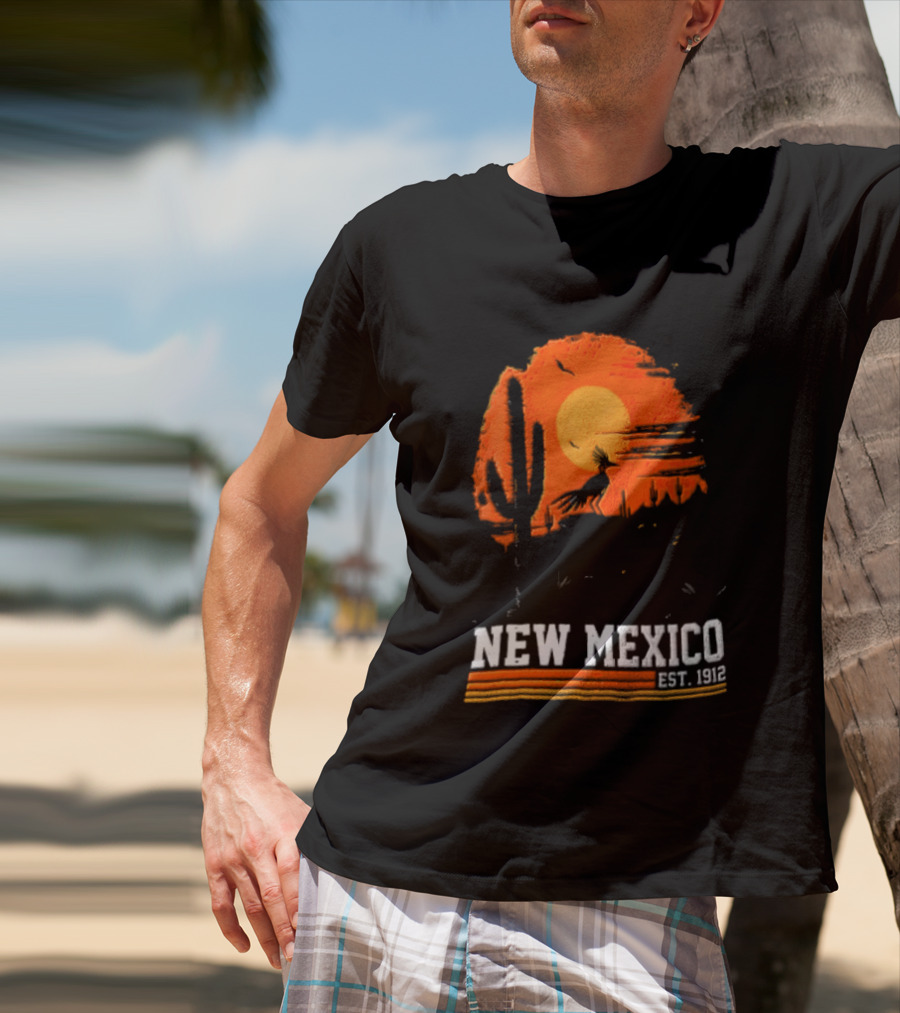 New Mexico Cactus Desert Vibes Est. 1912 Sun T-Shirt