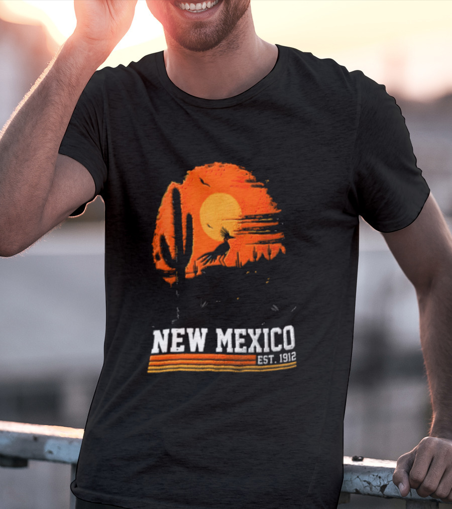 New Mexico Cactus Desert Vibes Est. 1912 Sun T-Shirt