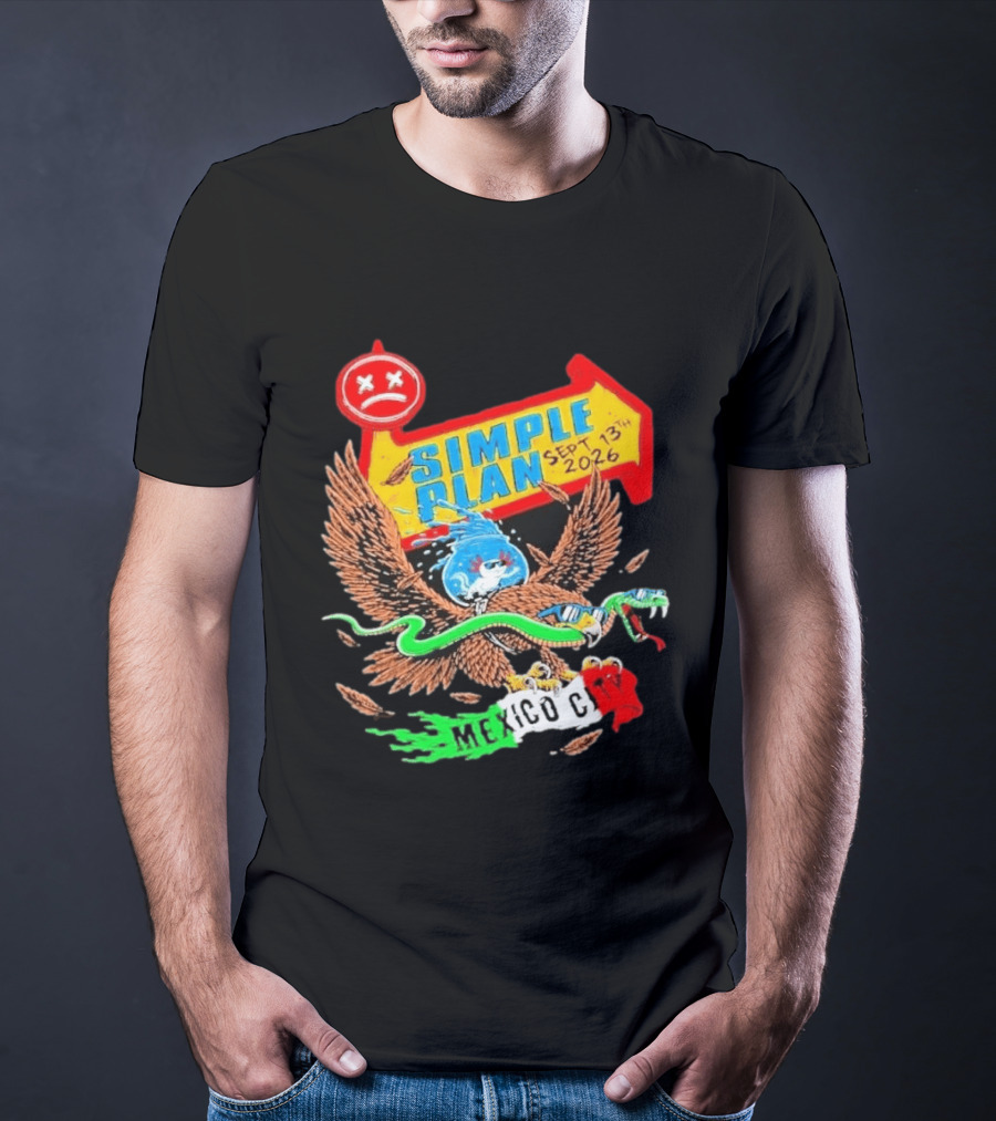 Simple Plan Vans Warped Tour Sep 13 2026 Mexico City Event T-Shirt