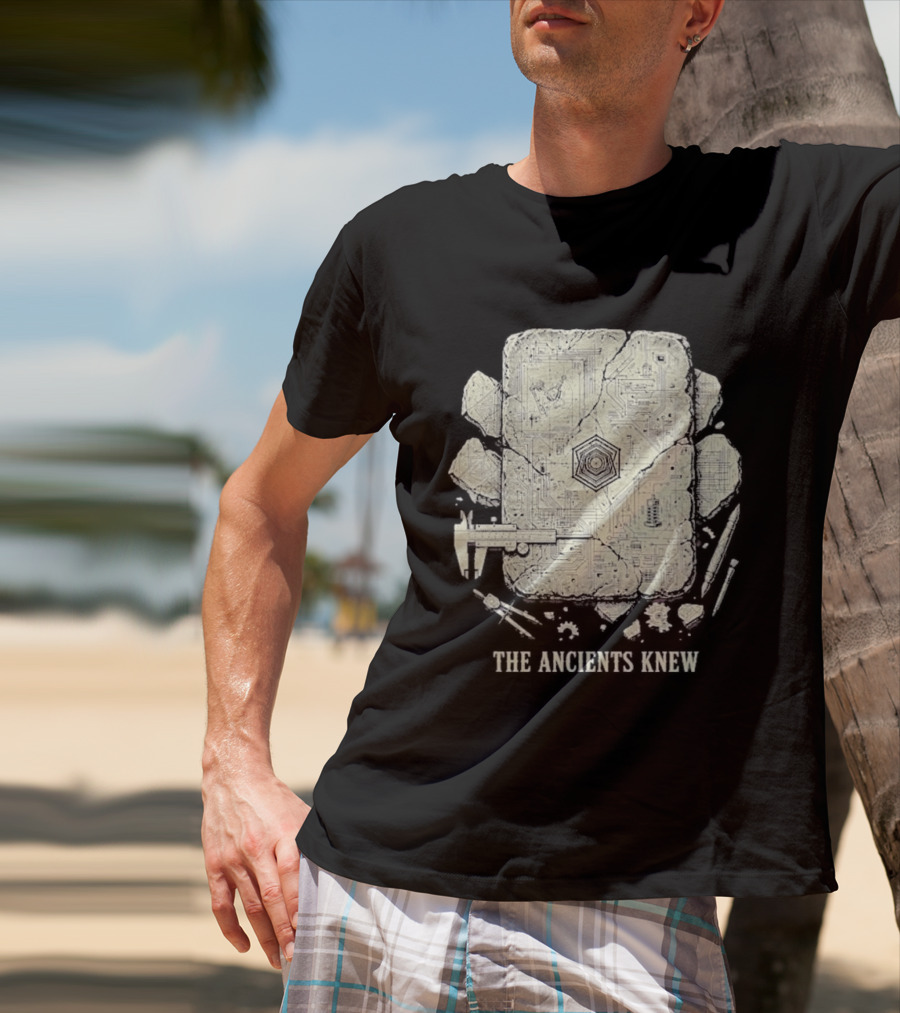 The Ancients Knew Ancient Technology Archaeology Symbols And Tools T-Shirt