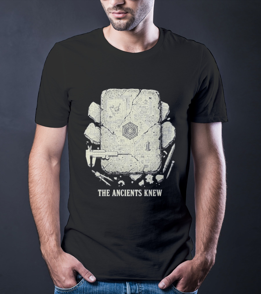 The Ancients Knew Ancient Technology Archaeology Symbols And Tools T-Shirt