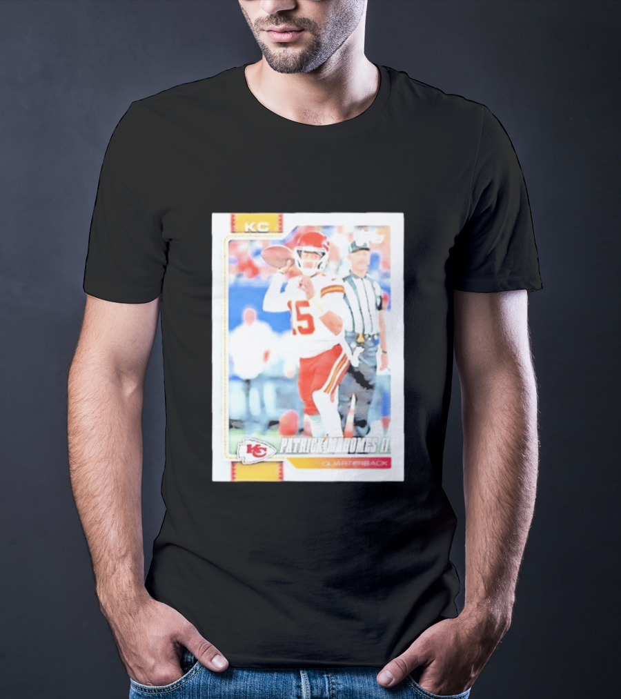 Kansas City Chiefs Patrick Mahomes II 2026 Topps Football Quarterback Trading Card T-Shirt