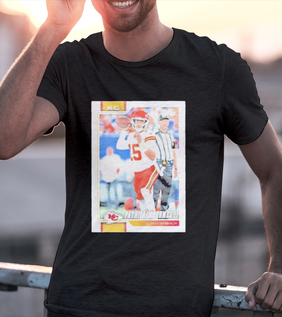 Kansas City Chiefs Patrick Mahomes II 2026 Topps Football Quarterback Trading Card T-Shirt