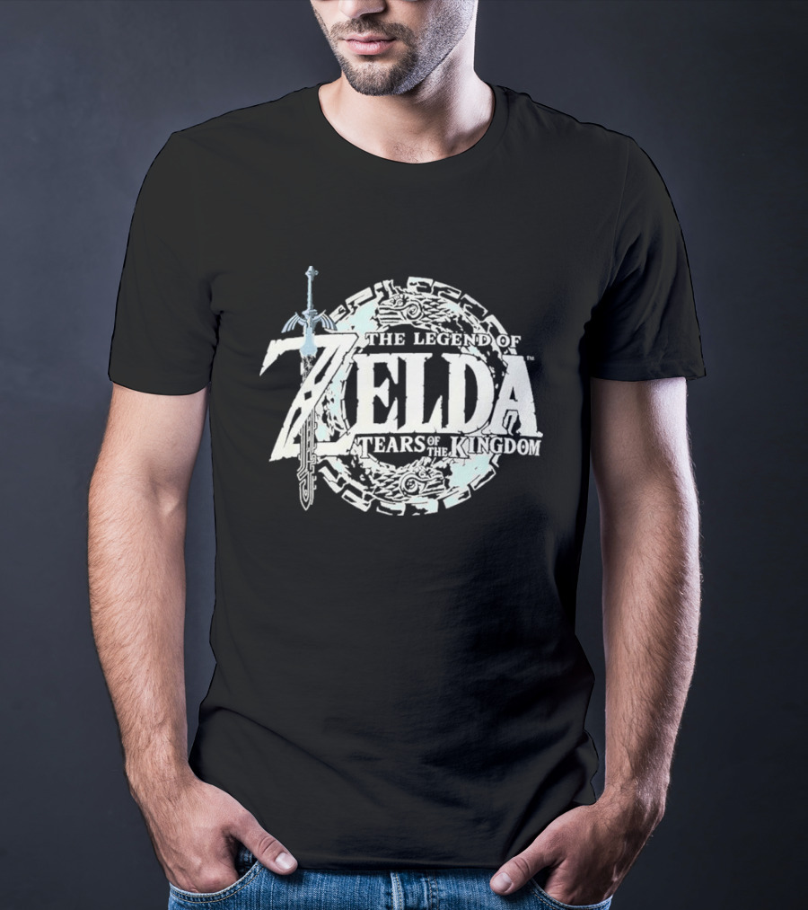 The Legend Of Zelda Tears Of The Kingdom Logo And Master Sword Element T-Shirt