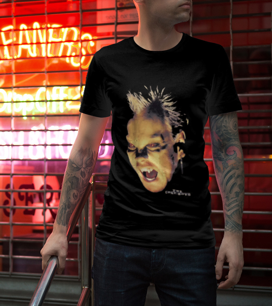 The Lost Boys David Vampire Face Silver Bullet Earring T-Shirt