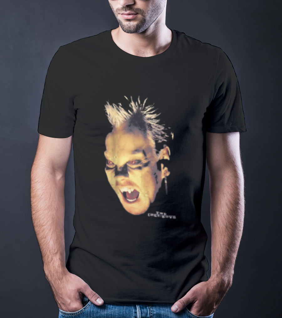 The Lost Boys David Vampire Face Silver Bullet Earring T-Shirt