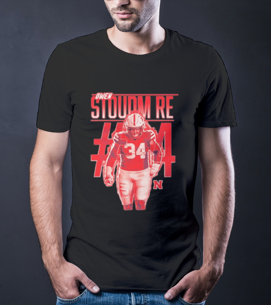 Owen Stoudmire 34 Nebraska Cornhuskers Football Player T-Shirt