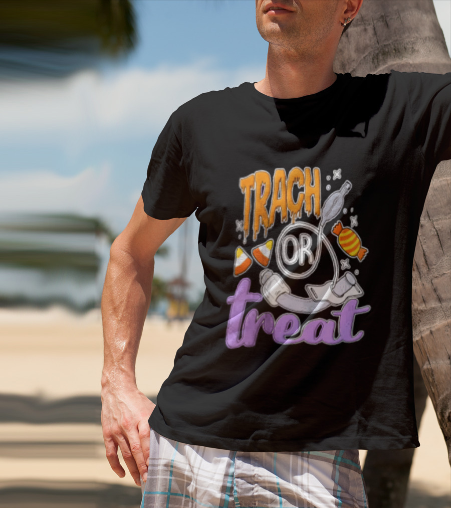 Trach Or Treat Halloween Tracheostomy Medical Candy T-Shirt