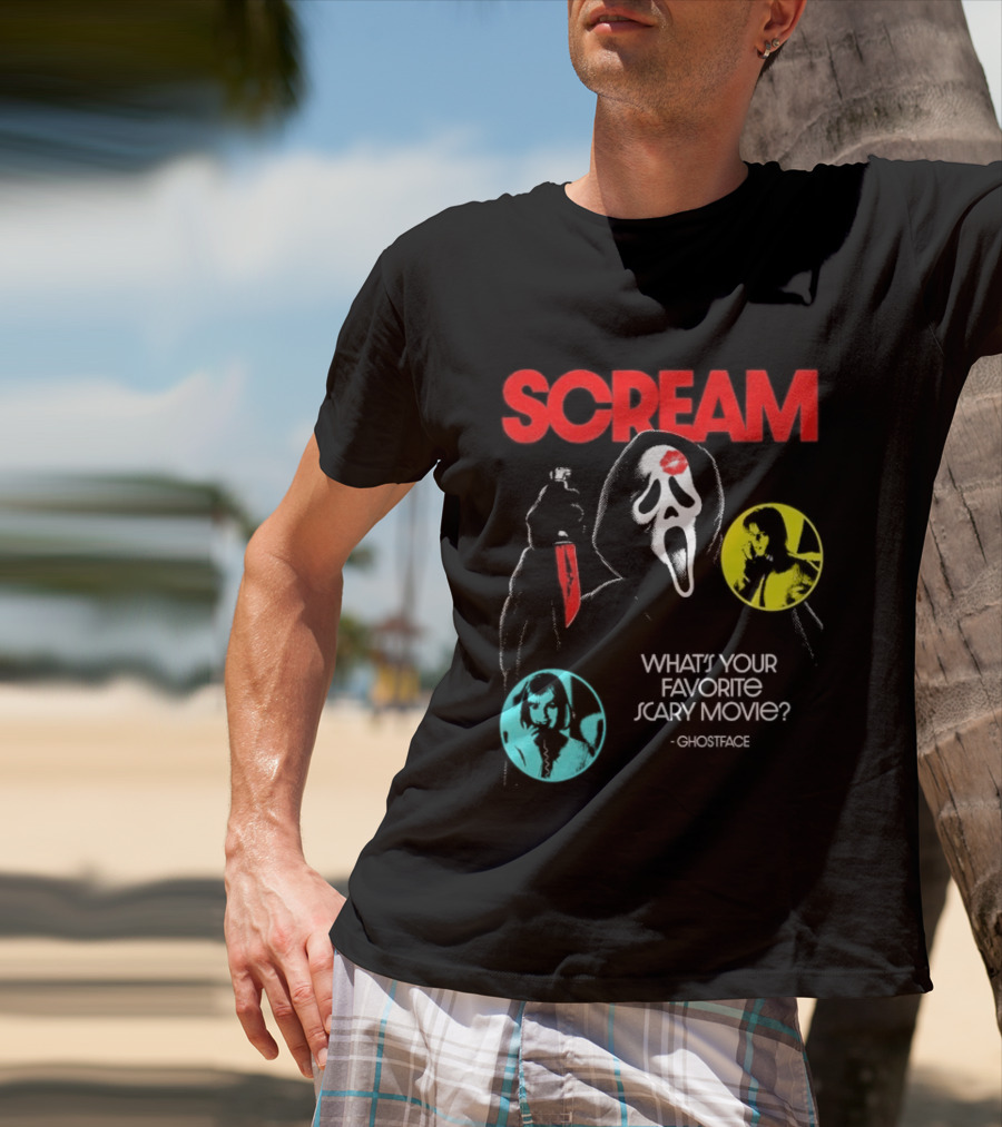 Scream Ghostface What's Your Favorite Scary Movie? T-Shirt