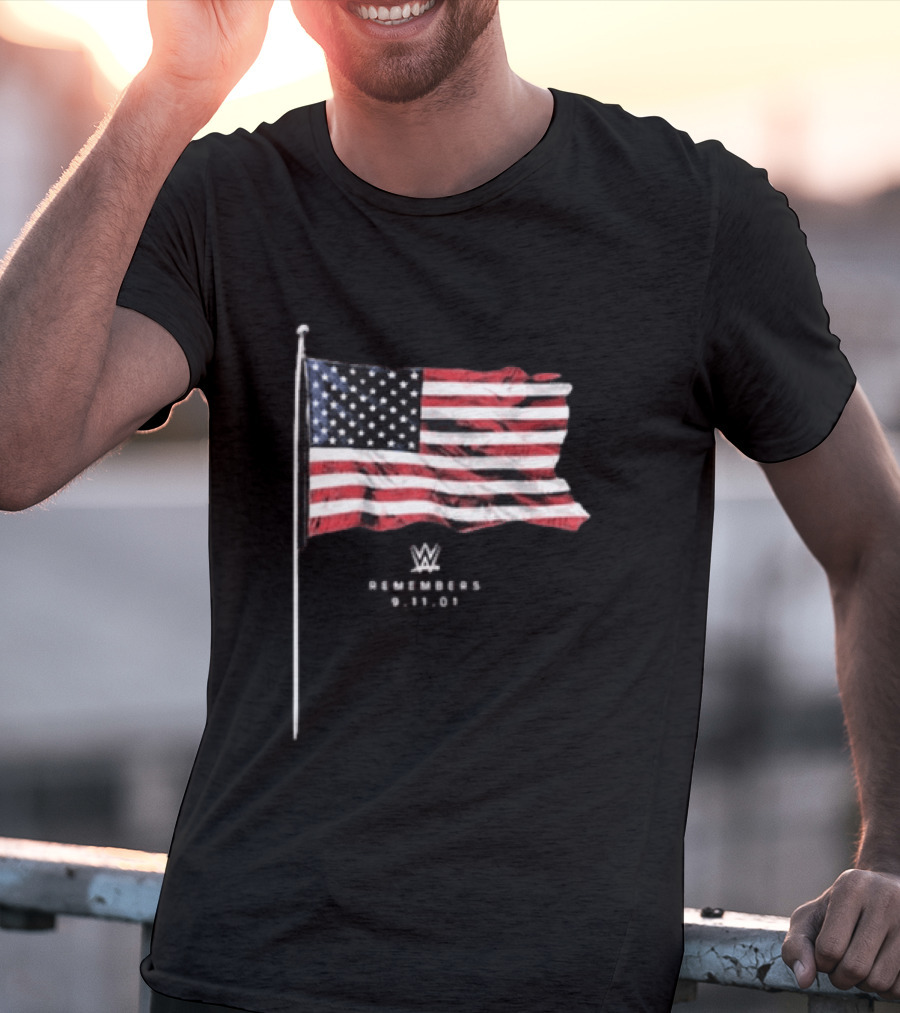 WWE Remembers 9 11 25th Anniversary American Flag 2026 T-Shirt