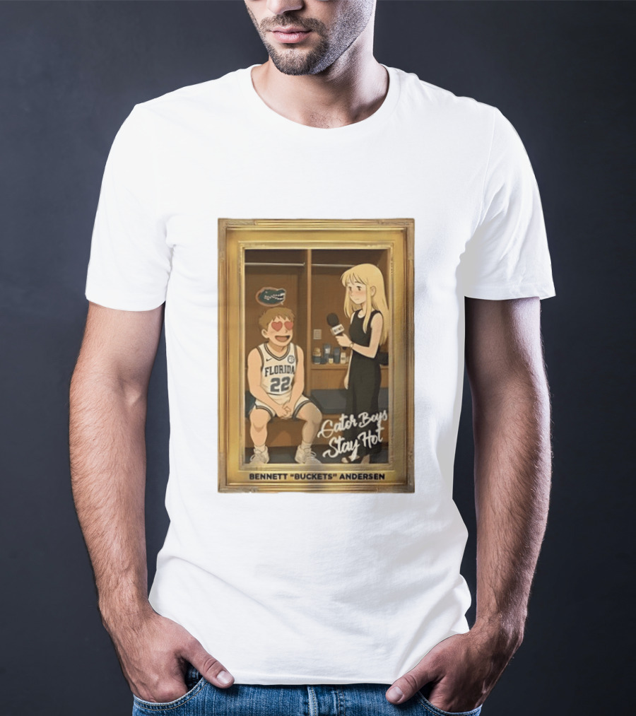 Florida Basketball Gator Boys Stay Hot Bennett Buckets Andersen Interview T-Shirt