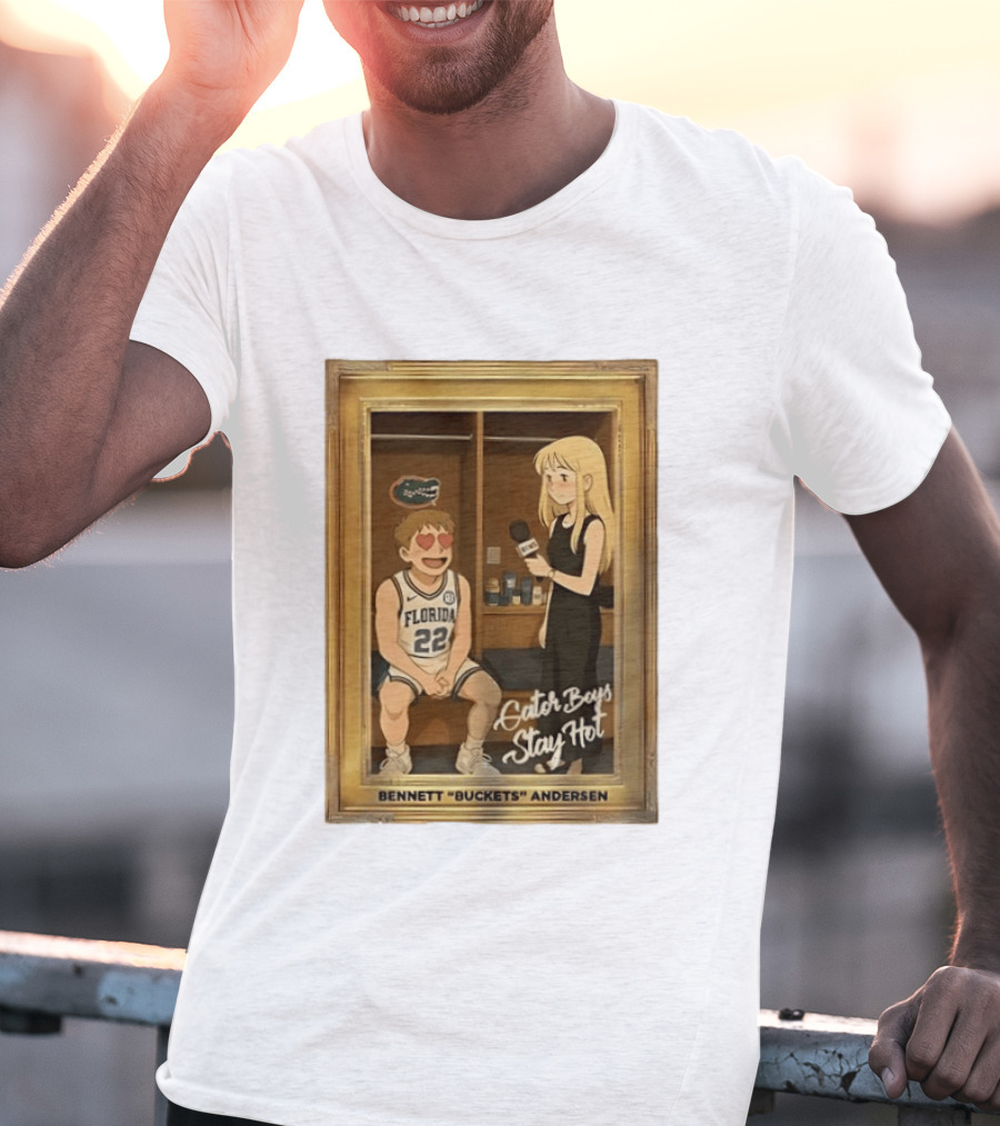 Florida Basketball Gator Boys Stay Hot Bennett Buckets Andersen Interview T-Shirt