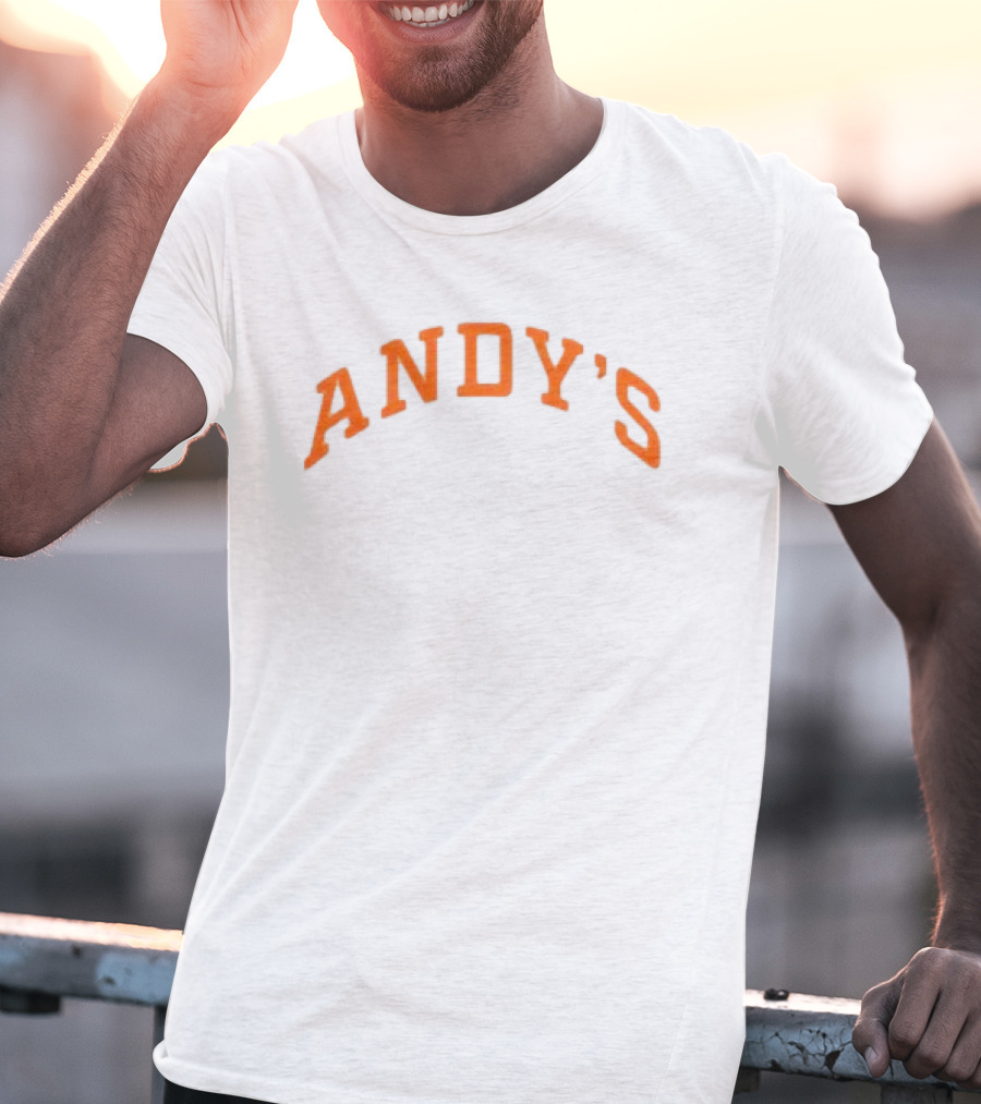 Andy's Frozen Custard Pumpkin Mockneck Eatandys Store T-Shirt