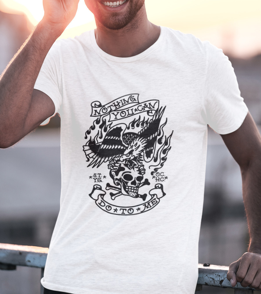 Nothing To Lose Eagle Skull Tattoo Ash Grey T-Shirt