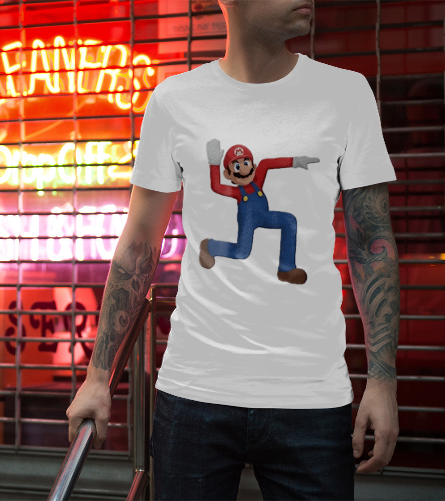 Super Mario Plumber Bent Arms And Legs Pose T-Shirt