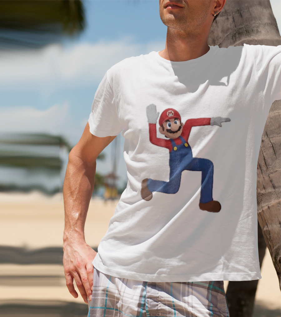 Super Mario Plumber Bent Arms And Legs Pose T-Shirt