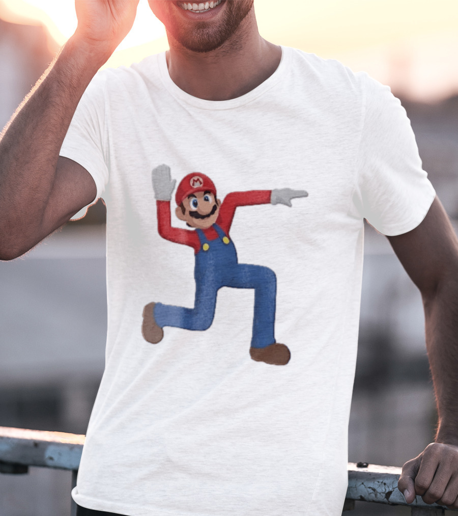 Super Mario Plumber Bent Arms And Legs Pose T-Shirt