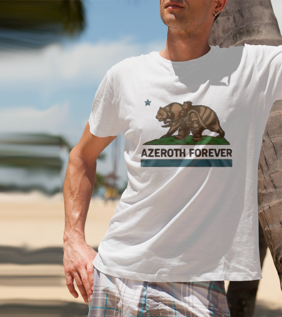 World Of Warcraft Azeroth Forever 2026 Special New California Republic Bear Warrior T-Shirt