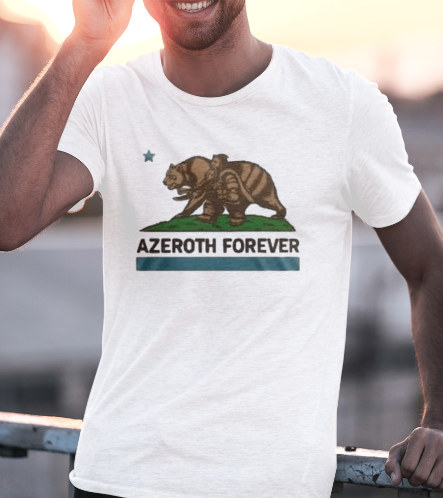 World Of Warcraft Azeroth Forever 2026 Special New California Republic Bear Warrior T-Shirt