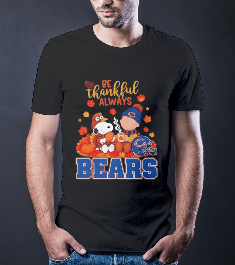 Be Thankful Always Snoopy And Charlie Brown Bears T-Shirt